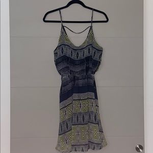 Navy and Green Summer Dress